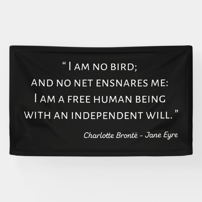 Banderoles Jane Eyre Citation II - Style classique (Horizontal)