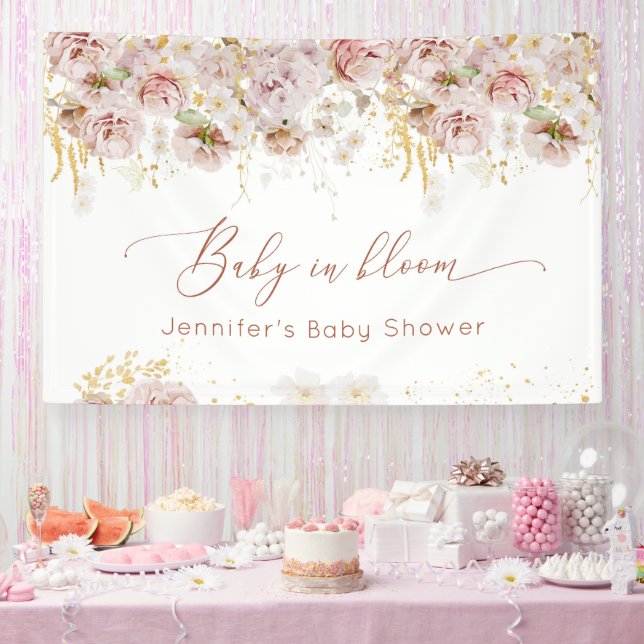 Banderoles Jardin bébé fleuri dans le baby shower fleuri (Fête)