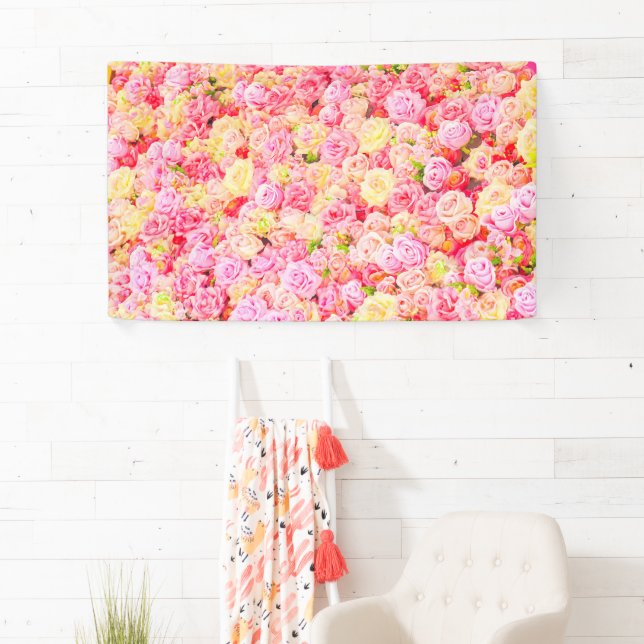 Banderoles Jardin rose (En situation)