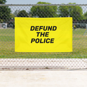Banderoles Jaune noir de "Defund The Police"
