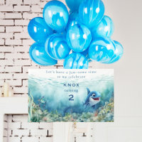 Jaw-some Shark Bite Affiche de bienvenue de fête d