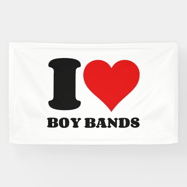 BANDEROLES JE COEUR LES BANDES DE GARÇONS (Horizontal)