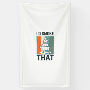 Banderoles Je fumerais ce design d'animaux de ferme BBQ vinta