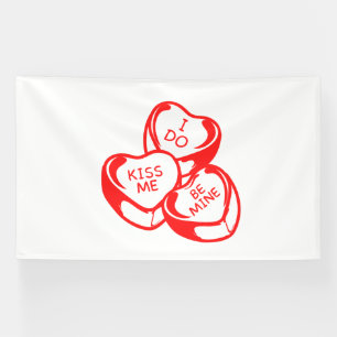 Banderoles Je M'Embrasse Sois Mienne Saint-Valentin 6x10 Viny
