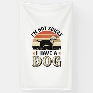 Banderoles Je ne suis pas célibataire, j'ai un chien Design d