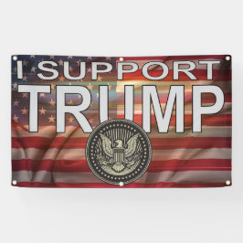 Banderoles Je soutiens Trump et le drapeau