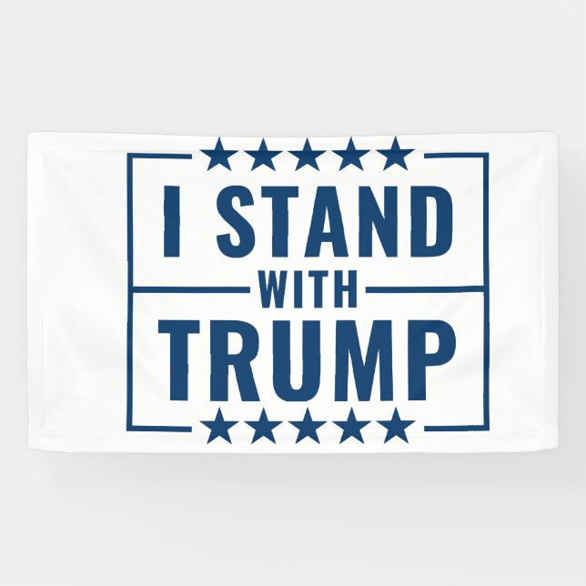 Banderoles Je Suis Avec Trump 2024 (Horizontal)