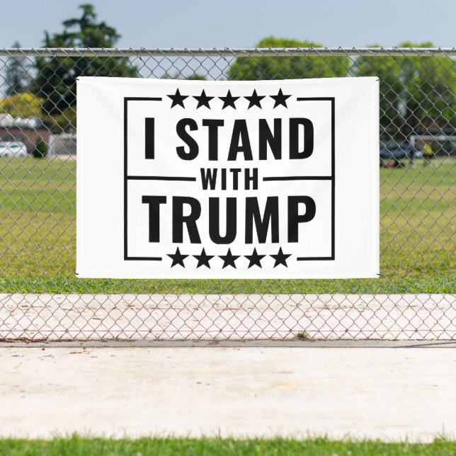Banderoles Je Suis Avec Trump 2024 (Insitu)