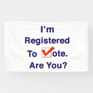 Banderoles Je suis inscrit au vote 2024
