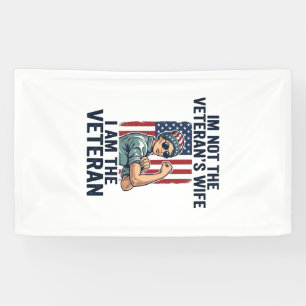 Banderoles Je suis la conception de femme patriotique vétéran
