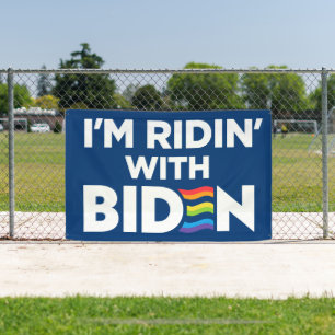 Banderoles Je suis Ridin With Biden 2024 LGBTQ