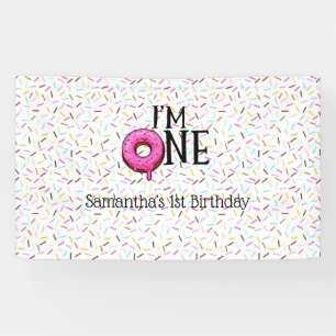 Banderoles Je Suis Un Donut 1er Anniversaire 