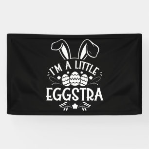 Banderoles Je suis un petit lapin de Pâques un peu eggstra dr