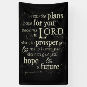 Banderoles Jérémie 29:11 Encourager la Bible Verse