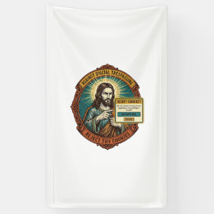Banderoles Jésus Agacant Accepter les Cookies Pop Up Internet
