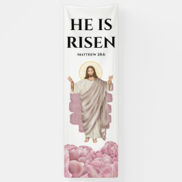 Banderoles Jésus Christ il est ressuscité céleste être