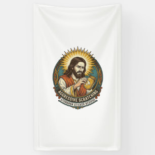 Banderoles Jésus énervant pelage autocollant papier résidu ma