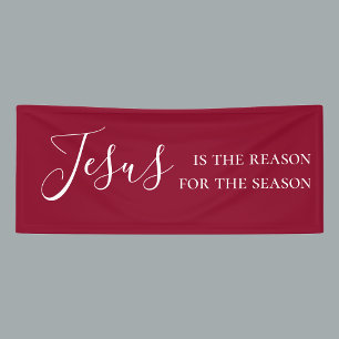 Banderoles Jésus est la raison de la saison de Noël rouge
