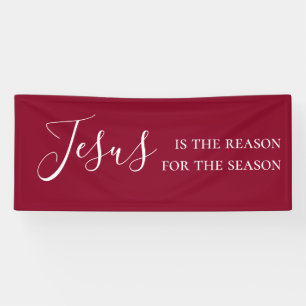 Banderoles Jésus est la raison de la saison Noël rouge
