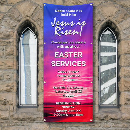 Banderoles JÉSUS EST UN SERVICE D'ÉGLISE Pâques PERSONNALISÉ