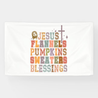 Banderoles Jesus Flannels Chandails Citrouille Bénédiction