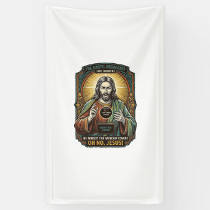 Banderoles Jésus Fond noir Webcam oubliée Couverture Virtuell