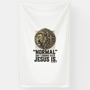 Banderoles Jésus Revient Croix Lionnne Chemise Chrétienne