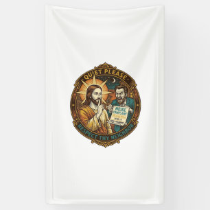 Banderoles Jésus Voisin En colère Plainte de Bruit Fête Bruya