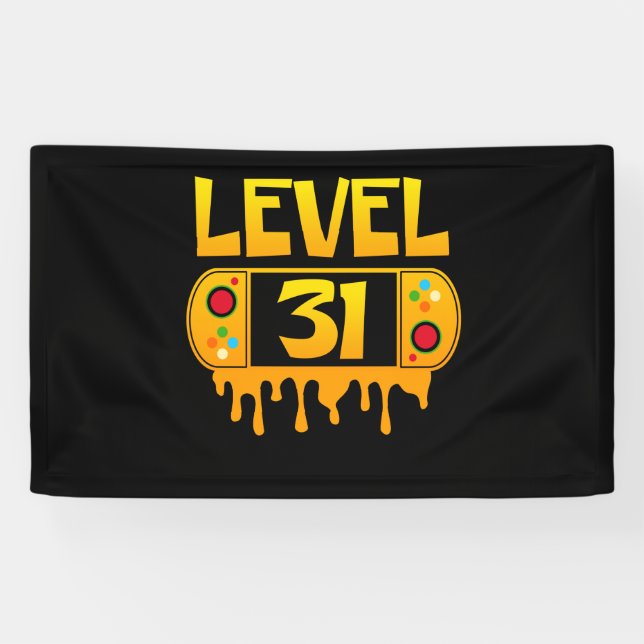 Banderoles Jeu Vidéo de 31 ans Cadeau (Horizontal)