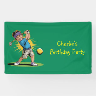 Banderoles Jeune Golfeur Anniversaire