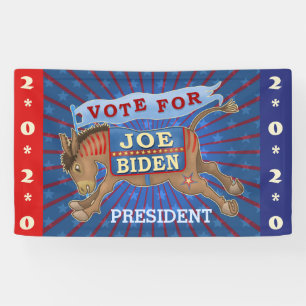 Banderoles Joe Biden pour le président 2020 Démocrate Donkey