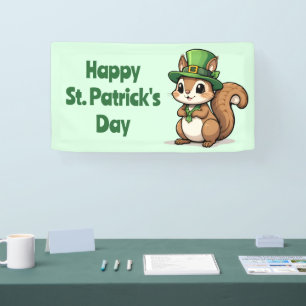 Banderoles Joli écureuil de la Saint Patrick avec Casquette v