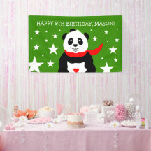 Joli Panda d'anniversaire avec Casquette Bowler &
