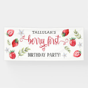 Banderoles Joli Strawberry 'Berry First' 1er Anniversaire