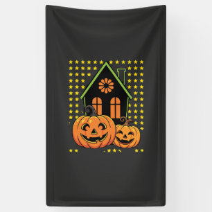 Banderoles Jolie citrouille d'Halloween maison hantée étoile