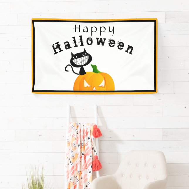 Banderoles Jolie fête d'Halloween pour les enfants (En situation)