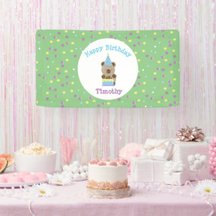 Banderoles Jolie fête Teddy Bear Anniversaire