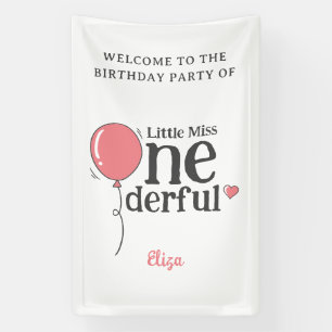 Banderoles Jolie Petite Miss Onederparty Bienvenue