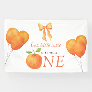 Banderoles Jolie petite orange Citrus 1er anniversaire