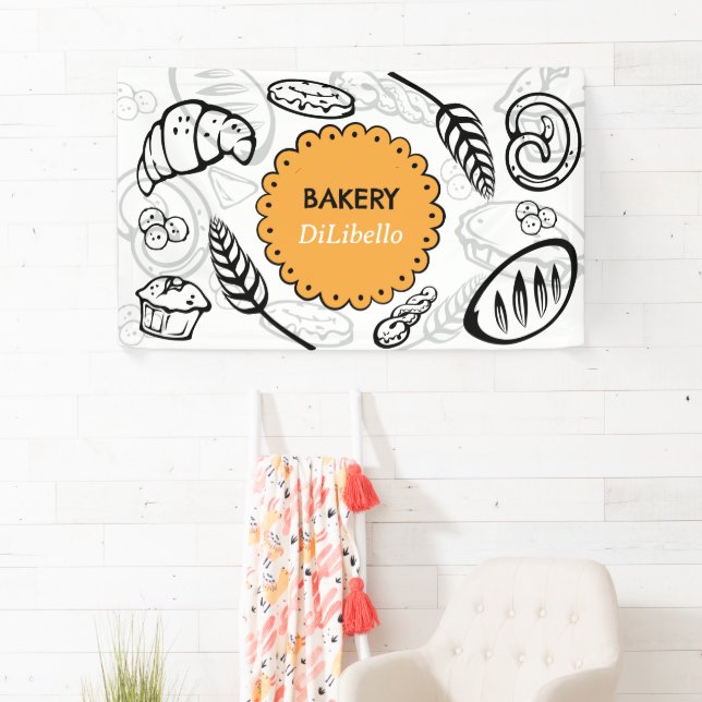 Banderoles Jouer Pain de Doodle Illustrations Boulangerie (En situation)