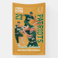 Joueur de baseball senior Photo personnalisée Vert