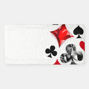 Banderoles Joueur de poker Joueur de cartes de jouer costumes