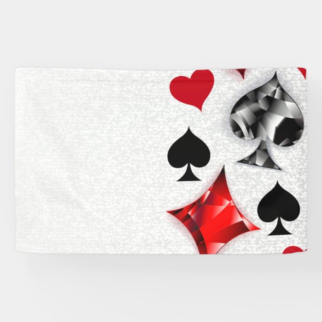 Banderoles Joueur de poker Joueur de cartes de jouer costumes (Horizontal)