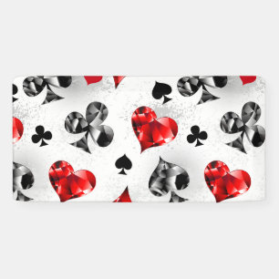 Banderoles Joueur de poker Joueur de cartes de jouer costumes