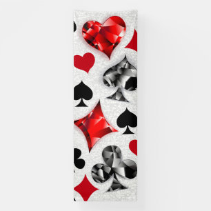 Banderoles Joueur de poker Joueur de cartes de jouer costumes