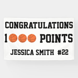 Banderoles Joueur d'équipe marqueur de 1000 points de basketb