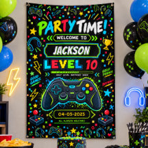 Joueur Niveau Supérieur Garçon Fête d'anniversaire