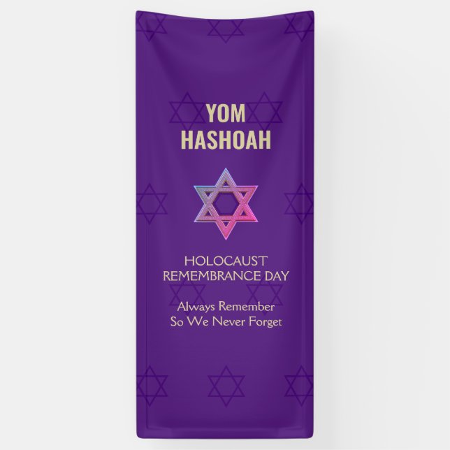 Banderoles Jour commémoratif de l'Holocauste YOM HASHOAH (Vertical)
