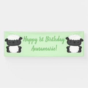Banderoles Jour d'anniversaire du mouton Vert