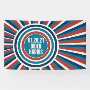Banderoles Jour de l'Inauguration de Biden Harris Bleu blanc 
